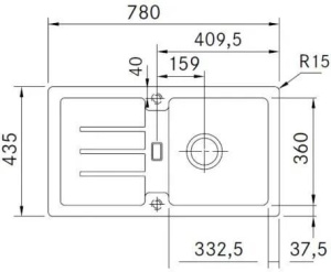 Кухонная раковина Franke Strada SAG 614-78 114.0676.325, Каменный серый