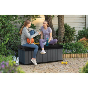 Садовый ящик Keter Darwin 380L, 142,5x65,3x54,5 см, серый (17211691)