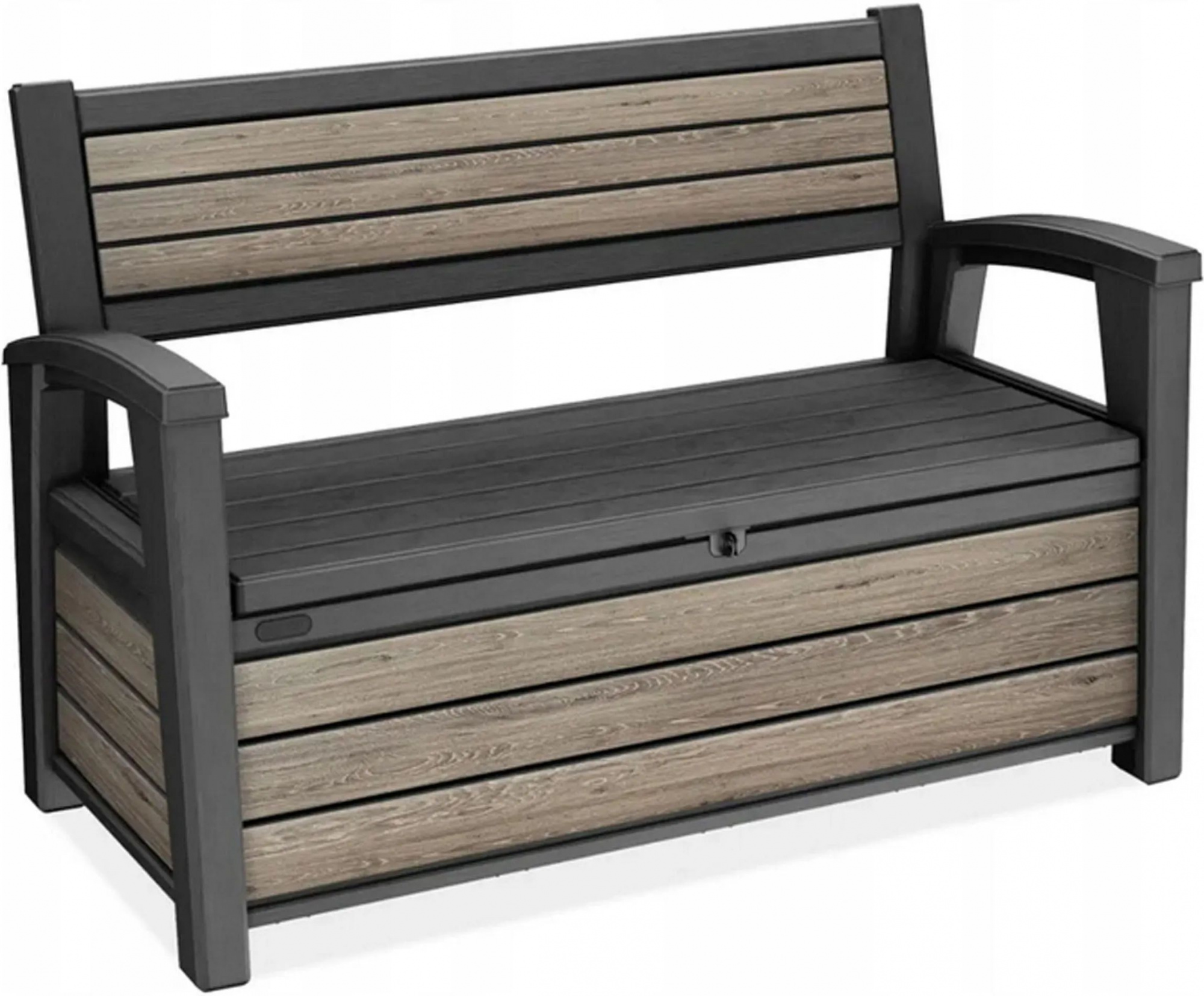 Садовый ящик-лавка Keter Deco Garden 227L Ashwood