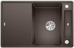 Кухонная мойка Blanco Axia III 45 S-F Silgranit PuraDur с доской из ясеня 523198, кофе