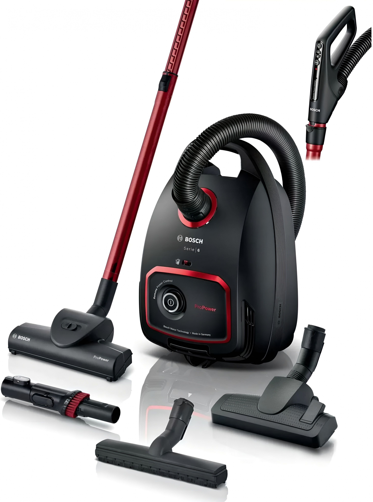 Пылесос Bosch BGL6POW2, черный/красный