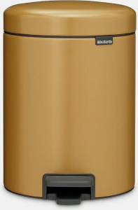 Мусорное ведро с педалью Brabantia NewIcon 255120, 5 л, тёплое золото