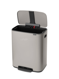 Мусорное ведро с педалью Brabantia Bo 255083 60л, светло-серое