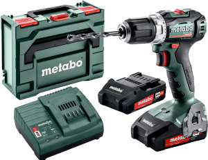 Аккумуляторная дрель-шуруповерт Metabo BS 18 L BL Q 602327500 с 2 АКБ и ЗУ в кейсе