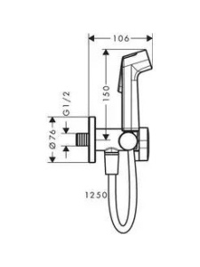Ручной душ Hansgrohe Bidette S 2923814, шлифованная бронза