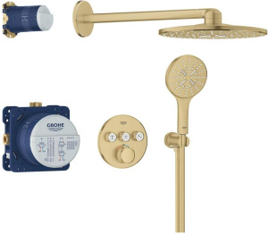 Душевой комплект Grohe SmartControl Rainshower SmartActive 310 34863GN0, матовое золото