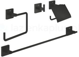 Набор аксессуаров для ванной Grohe Start Cube 4-в-1 411152430, черный матовый