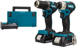 Набор инструментов Makita DLX2423AJ 18V LXT DDF487 + DTD157 с 2×2,0 Ач АКБ и ЗУ
