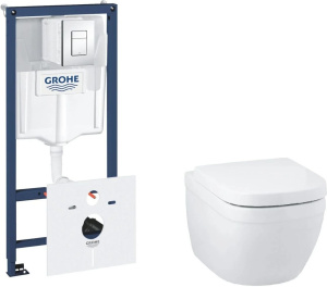 Комплект для скрытого монтажа Grohe Rapid SL 5 в 1 - Рама + Кронштейны + Освежитель воздуха + Коврик 38827000+39328000+39331002