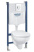 Комплект инсталляции 4 в 1 с подвесным унитазом Grohe Solido Bau Ceramic 39499000, хром