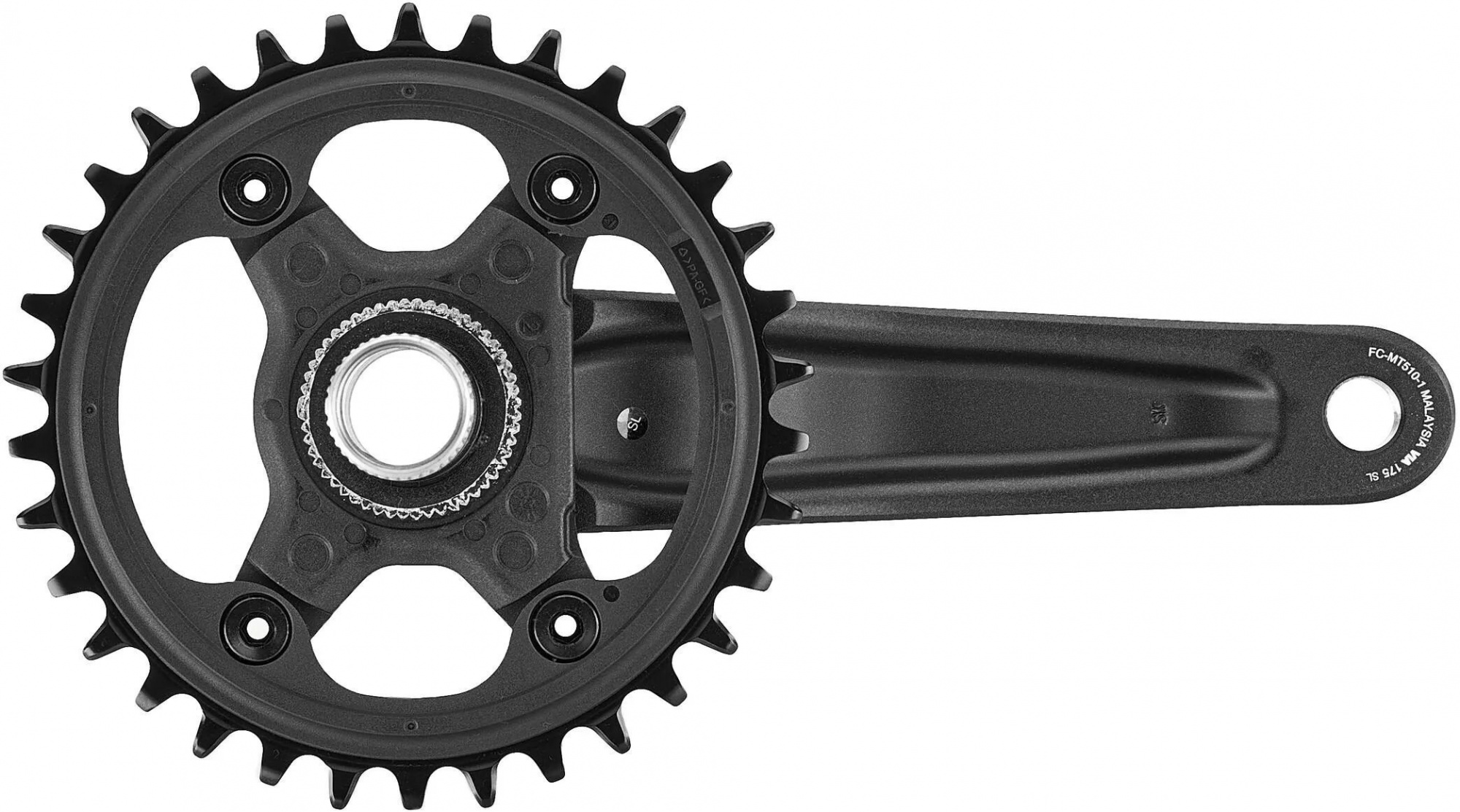 Шатуны Shimano FC MT510 1, 12 скоростей, 34 зуба, 175 мм