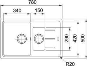 Кухонная раковина Franke Basis BFG 651-78 114.0283.979, ореховый