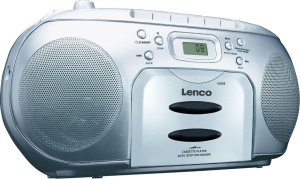 CD-проигрыватель с FM-радио и кассетой Lenco SCD-420, серебристый
