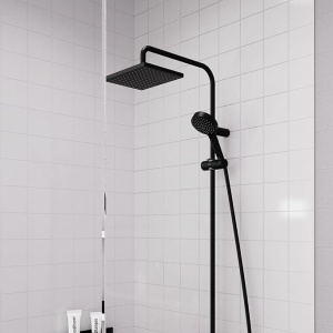 Душевой гарнитур Hansgrohe Vernis Shape с дождевым душем, матовый черный 26282670