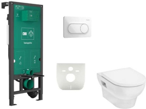 Комплект инсталляции с унитазом Hansgrohe Gladelake S 1022180+66002450+60106450+60112450