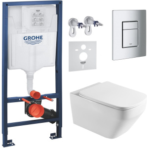 Комплект инсталляции Grohe с унитазом Imprese Naron Tornado