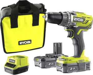 Аккумуляторная дрель RYOBI ONE + r18dd3-220S кейс, АКБ и ЗУ