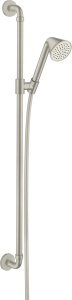 Душевой комплект Axor Showers Front 0.90m с ручным душем Ecosmart 85 1Jet, оптическая нержавеющая сталь 26023800
