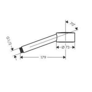 Хромированная душевая лейка Hansgrohe Axor One 1Jet S Chrome 48651000