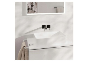 Смеситель для раковины с изливом 22,5см Hansgrohe Tecturis E 73051670, черный матовый
