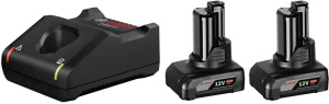 Набор аккумуляторов и зарядное устройство Bosch 2xGBA 12V 6.0Ah + GAL 12V-40 Professional (1600A01B20)