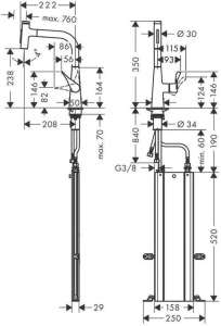 Кухонный смеситель Hansgrohe (73817000) хром