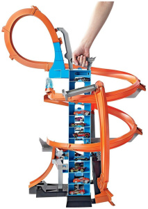 Трек Hot Wheels Sky Crash Tower GJM76/GWT39, голубой