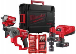 Набор аккумуляторных инструментов Milwaukee M12 FPP2BP-602X 4933481029 2х6,0 Ач в кейсе HD Box с АКБ и ЗУ