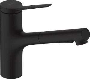 Кухонный смеситель Hansgrohe Zesis M33 150 2Jet Sbox Lite 74803670 Матовый Черный