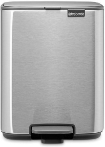 Мусорное ведро с педалью Brabantia Bo 237942 7л, матовая сталь