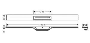 Внешний сливной элемент Hansgrohe RainDrain Flex настенный 100см 56053700, матовый белый