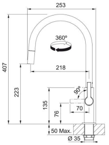 Кухонный кран Franke Maris Slim J pull-out 115.0728.388, хром