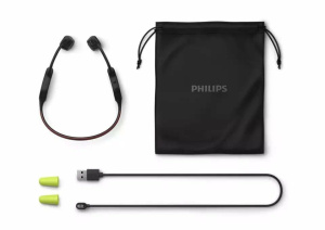 Беспроводные наушники Philips A7607 TAA7607BK/00 черный, красный