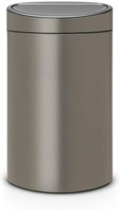 Мусорное ведро Brabantia Touch Bin 117909, 10 + 23 л, платина