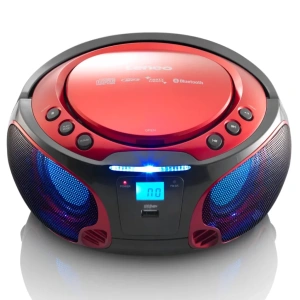 CD-проигрыватель с радио и Bluetooth Lenco SCD-550, красный