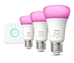 Комплект умных ламп Philips Hue White and Color Ambiance E27 Starter Kit 1100Лм Bluetooth 929002468811
