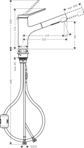 Смеситель для кухни Hansgrohe Zesis M33 74820800