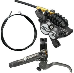 Передний дисковый тормоз Shimano SAINT BR-M820, металлические колодки H03C.