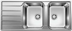 Кухонная мойка Blanco Lemis 8 S-IF 523036, матовая нержавеющая сталь двусторонняя