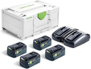 Набор аккумуляторов и зарядного устройства Festool SYS 18V 4xHP5,0/TCL6 DUO 578681
