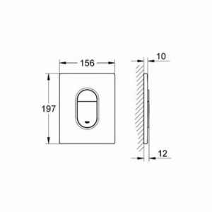 Панель смыва Grohe Arena Cosmopolitan 38844KF0, матовый черный