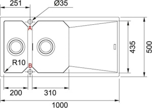 Кухонная раковина Franke FXG 661 114.0528.781, оникс