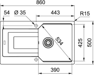 Кухонная раковина Franke UBG 611-86 114.0575.022, бежевый