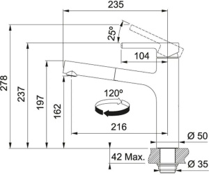Кухонный кран Franke Centro pull-out 115.0621.592, черный матовый