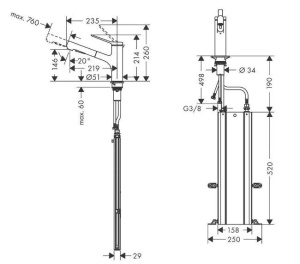 Кухонный смеситель Hansgrohe Zesis M33 74821000, хром