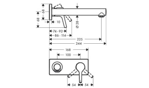 Смеситель для раковины Hansgrohe Talis S 225 хром 72111000