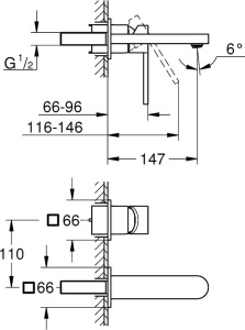 Смеситель для раковины Grohe Plus M 29303DC3, нержавеющая сталь