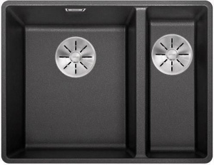 Кухонная мойка Blanco Subline 340/160-F, антрацит, с донным клапаном InFino 523568