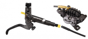 Передний дисковый тормоз Shimano SAINT BR-M820, металлические колодки H03C.