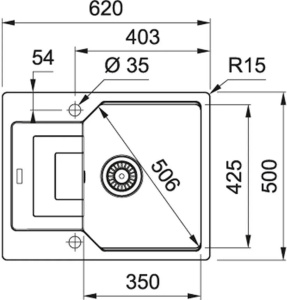 Кухонная раковина Franke UBG 611-62 114.0685.261, оникс